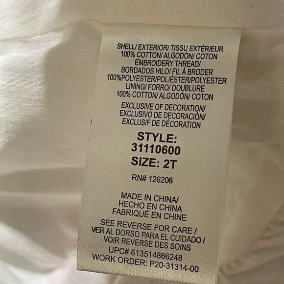 Pippa & Julie Floral Embroidered White Kids Dress - Picture 6 of 6